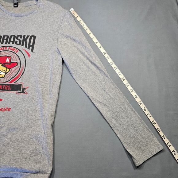 Nebraska Cornhuskers GBR Gray Shirt Long Sleeves Tee Logo Graphic Womens Size S - Picture 8 of 9